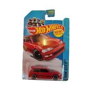 2014 Hot Wheels Honda Civic EF. Red. HW City. Unopened.  1/64 Diecast